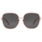 SUPER IDOL | 精緻小閃鑽大方框太陽眼鏡 | 玫瑰褐