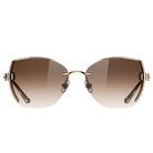 Helen Keller 琢光多邊框太陽眼鏡 幻棕