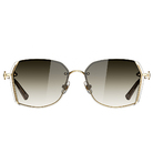 Helen Keller 薄暮多邊框太陽眼鏡 茶晶色