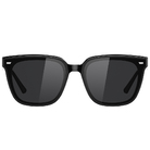 Helen Keller 純色邊界大方框太陽眼鏡 深靜黑