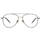 K-DESIGN動物聯萌 | 虎斑喵 飛官框眼鏡 | 霸氣金 