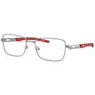 Ferrari法拉利 | 熠然流線長方框眼鏡 | 科技銀X紅