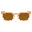Ray Ban l 極點可變色方框太陽眼鏡 | 條紋透橙