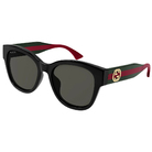 GUCCI | 義光時刻波士頓框太陽眼鏡 | 黑X經典紅綠