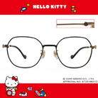 三麗鷗夢幻隊▪︎HELLO KITTY｜蘋果樂園 多邊框眼鏡｜浮光灰X金