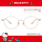 三麗鷗夢幻隊▪︎HELLO KITTY｜柔光綻放 圓框眼鏡｜粉釉橘