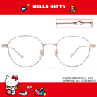 三麗鷗夢幻隊▪︎HELLO KITTY｜心動簍空樣 圓框眼鏡｜奶杏粉