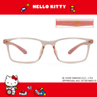 三麗鷗夢幻隊▪︎HELLO KITTY｜小淑女體操 長方框眼鏡｜軟糖粉