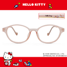 三麗鷗夢幻隊▪︎HELLO KITTY｜簡單樂趣 橢圓框眼鏡｜透霧粉