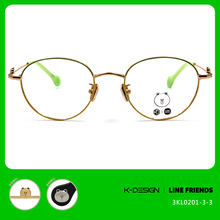 K-DESIGN | LINE FRIENDS◆橢圓框眼鏡-草綠/熊大金(熊大金鑄)