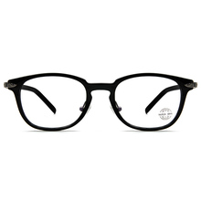 SUPER IDOL 復古波士頓混合框眼鏡 ▏亮黑/亮槍