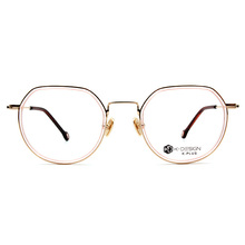 K-DESIGN K PLUS 舒適輕盈系列  ▏粉紅冰河傳說幾何半圓框眼鏡 冰晶粉