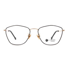 K-DESIGN K PLUS 美杜莎優雅多邊框眼鏡◆金透黑