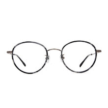 a/p lab▼時尚設計橢圓框眼鏡 迷彩黑