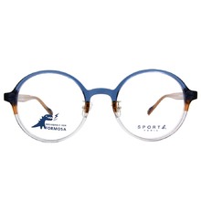 SPORT b.│調色盤經典標誌圓框眼鏡★藍與棕
