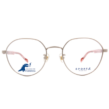 SPORT b.│個性玩味標誌款眼鏡多邊框眼鏡★粉晶銀