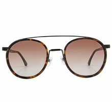 K-DESIGN 20▼藍調爵士飛行套圈框太陽眼鏡  玳瑁棕