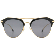 HORIEN 潮流透色眉型飛官框太陽眼鏡  ☀ 時髦黑