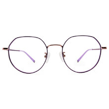 極．舒適系列｜極素雅 多邊框眼鏡｜溫柔紫