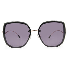 HORIEN 優雅流線多邊框太陽眼鏡 高貴紫