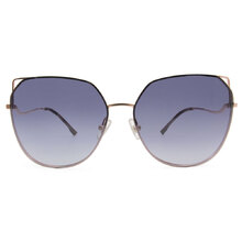 HORIEN 率性邊角簍空造型太陽眼鏡 漸層藍