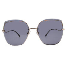 HORIEN 潮流簍空多邊框太陽眼鏡 深灰