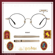 哈利波特 | 立體金探子復古圓框 亮麗黑