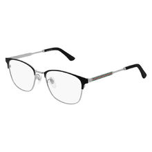 GUCCI | 線條款眉框眼鏡 黑銀色