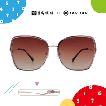 SOU・SOU l 微笑日常 蝴蝶框套圈款太陽眼鏡❀玫瑰金/粉紫