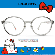 HELLO KITTY▪︎經典｜漫畫風格 梨圓框眼鏡｜水晶灰