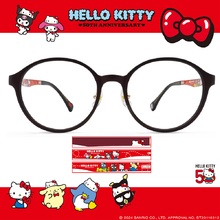 HELLO KITTY▪︎50週年｜同樂趣 梨圓框眼鏡｜棗紅