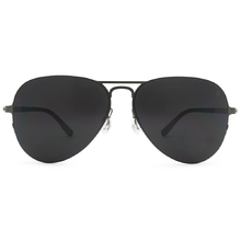 SUPER IDOL | 雙槓風格飛行框太陽眼鏡 | 光澤黑銀