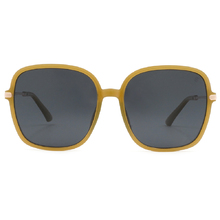 SUPER IDOL | 精緻小閃鑽大方框太陽眼鏡 | 古典咖