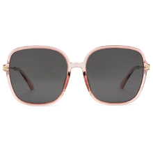 SUPER IDOL | 精緻小閃鑽大方框太陽眼鏡 | 玫瑰褐