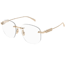 GUCCI | 雅致立體LOGO無邊框眼鏡 | 玫瑰金