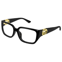 GUCCI | 義式優雅長方框眼鏡 | 炭晶黑