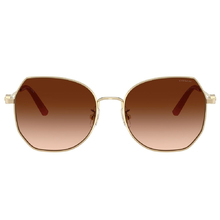 COACH | 品味之光多邊框太陽眼鏡 | 閃亮棕