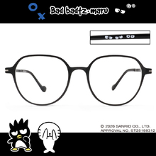 三麗鷗夢幻隊▪︎酷企鵝｜小情緒日記 多邊框眼鏡｜酷黑白