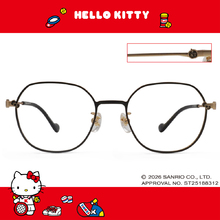 三麗鷗夢幻隊▪︎HELLO KITTY｜蘋果樂園 多邊框眼鏡｜浮光灰X金