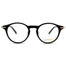 SEIKO 知性の鈦 菱鑽波士頓復古框眼鏡 ▏金黑