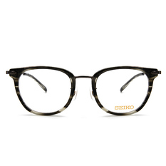 SEIKO 知性の鈦 經典菱鑽威靈頓框眼鏡 ▏水墨黑