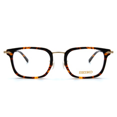 SEIKO 知性の鈦 金屬菱鑽款眼鏡復古方框眼鏡 ▏琥珀金
