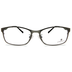 LANCETTI 鋼質知性方塊圓扁框眼鏡 ▏霧銀/黑