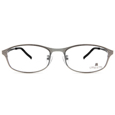 LANCETTI 鋼質知性線條橢圓方框眼鏡 ▏霧銀/黑