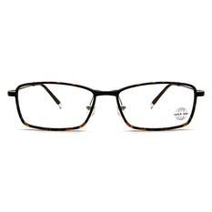 SUPER IDOL 輕細性格長方框眼鏡 ▏琥珀黑/削金