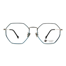 K-DESIGN K PLUS舒適彈力款眼鏡◆奇妙的幾合世界多角框眼鏡 地中海綠