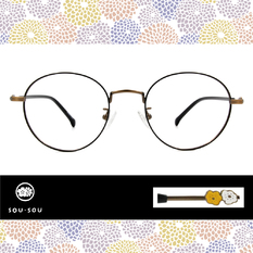 SOU・SOU l 微笑的眼睛 圓框眼鏡▹仿古銅