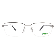 PUMA l 自我極限 眉型長方框眼鏡 l 霧銀/磁灰