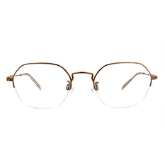 CHARMANT  知性簡約多邊型眉框眼鏡 ▏高貴金
