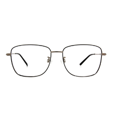 CHARMANT  雅緻紋雕大方框眼鏡 ▏鋼質灰